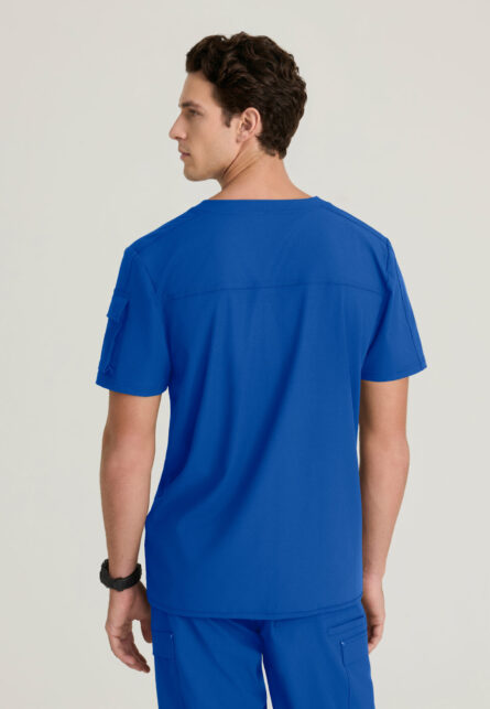 Skechers™ by Barco Ripstop Men's 3 Pocket Round Neck High-Low Hem Top - Image 11