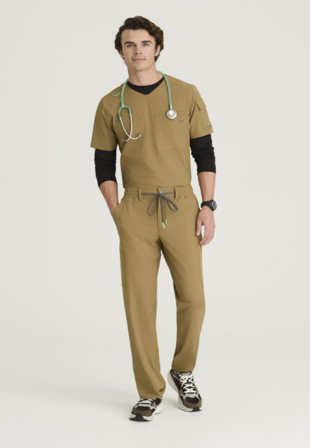Skechers™ by Barco Ripstop Men's 3 Pocket Round Neck High-Low Hem Top - Image 5