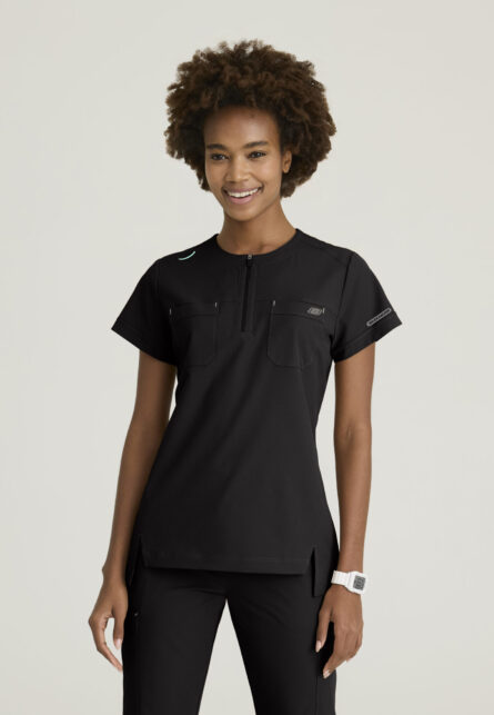 Skechers™ by Barco Ripstop Women's 2 Pocket Rounded Neck Tuck-In Top - Image 1