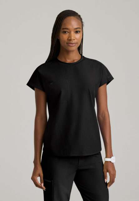Skechers™ by Barco Women's 3-Pocket Crew Neck Dolman Sleeve Top - Image 4