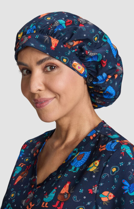 KOI A174PR Unisex Bouffant Scrub Cap - Image 4