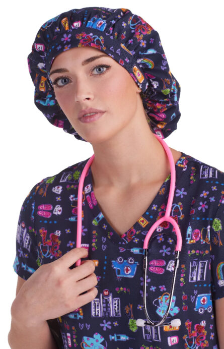 KOI A174PR Unisex Bouffant Scrub Cap - Image 3