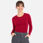 Maevn BESTEE 6909 Women's Long Sleeve Underscrub Tee - Red