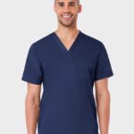 Maevn EON Active Men's 5208 V-Neck Top & 8308 Cargo Pant Scrub Set - True Navy