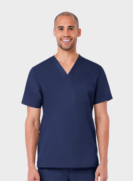 Maevn EON Active Men's 5208 V-Neck Top & 8308 Cargo Pant Scrub Set - True Navy