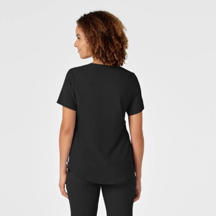 WINK RENEW 6134 Women's V-Neck Scrub Top - Black