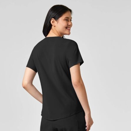 WINK RENEW 6134 Women's V-Neck Scrub Top - Black