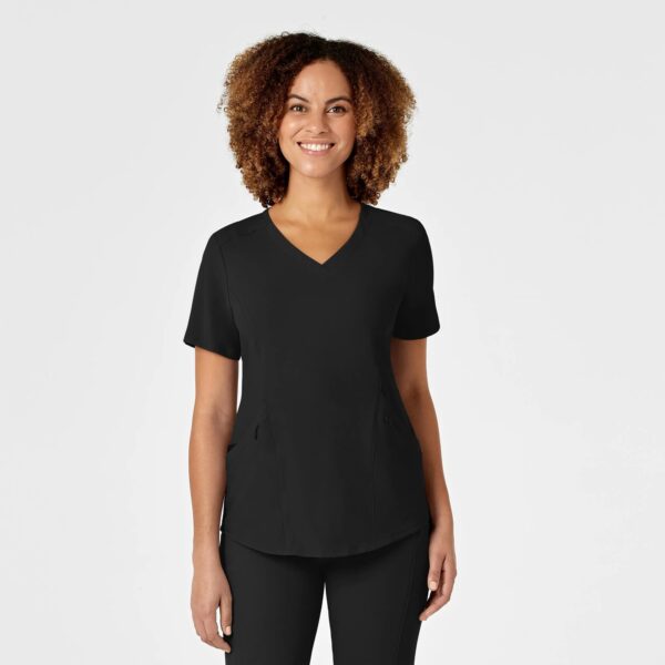 WINK RENEW 6134 Women's V-Neck Scrub Top - Black