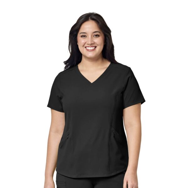 WINK RENEW 6134 Women's V-Neck Scrub Top - Black